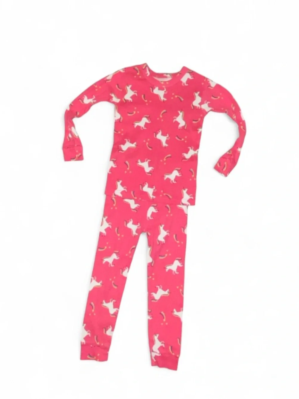 GAP Pink Unicorn Print Long-Sleeve Pajama Set